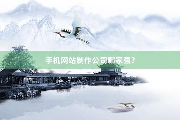 手机网站制作公司哪家强？