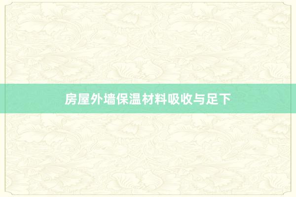 房屋外墙保温材料吸收与足下